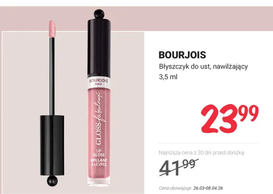 Błyszczyk do ust, nawilżający promocja w Rossmann