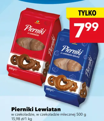 Pierniki w czekoladzie mlecznej promocja w LEWIATAN