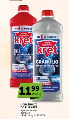 Udrażniacz do rur Kret granulki promocja w Euro Sklep