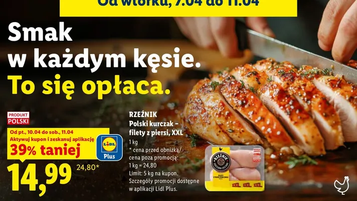 Kurczak polski filety z piersi XXL promocja w Lidl