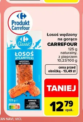 Łosoś wędzony na gorąco z pieprzem Carrefour Classic promocja w Carrefour Market