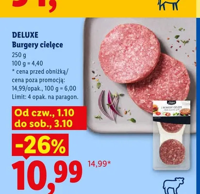 Burgery cielęce Deluxe promocja w Lidl