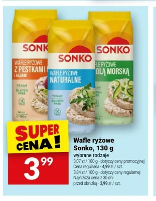 Wafle ryżowe z solą morską Sonko promocja w Twój Market
