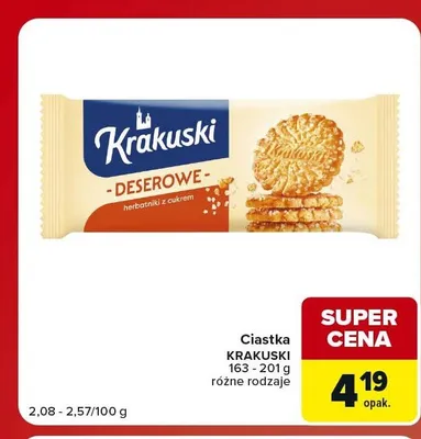Ciastka Krakuski Deserowe promocja w Carrefour Market
