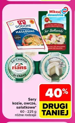 Sery kozie owcze sałatkowe promocja w Carrefour Market