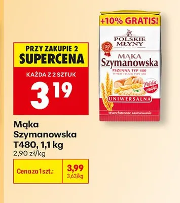 Mąka Szymanowska T480 promocja w Biedronka