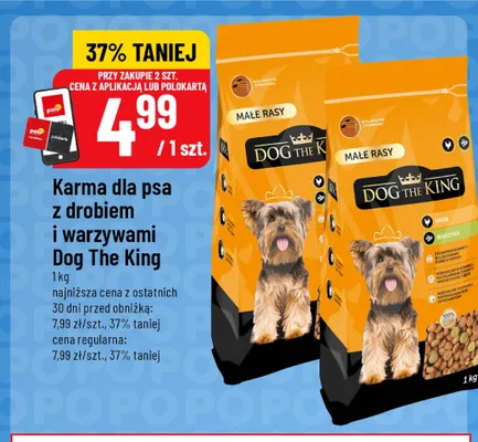 Karma dla psa z drobiem i warzywami Dog The King promocja w POLOmarket