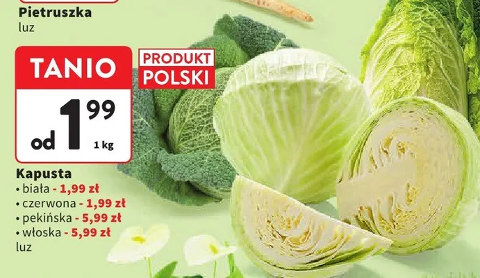 Kapusta czerwona luz promocja w Intermarche