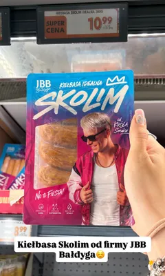 Kiełbasa Skolim Idealna JBB Bałdyga promocja w Biedronka