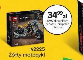 Klocki LEGO Technic 42225 Żółty motocykl promocja w Empik