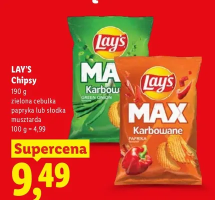 Chipsy słodka musztarda Lay's promocja w Lidl