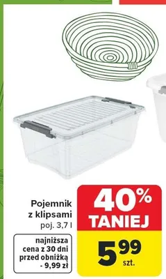 Pojemnik z klipsami poj. 3,7 l promocja w Carrefour
