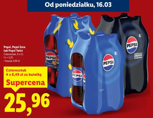 Napój pepsi twist 4-pak promocja w Lidl