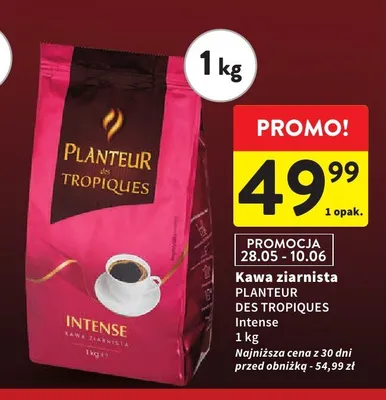 Kawa ziarnista PLANTEUR DES TROPIQUES Intense promocja w Intermarche