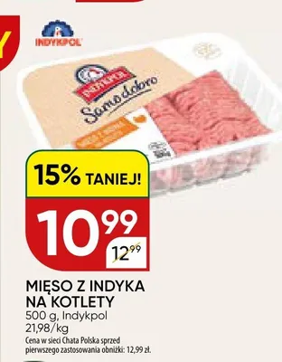 Mięso z indyka na kotlety promocja w Chata Polska