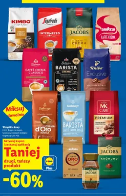 Kawa ziarnista Café Crema Jacobs promocja w Lidl