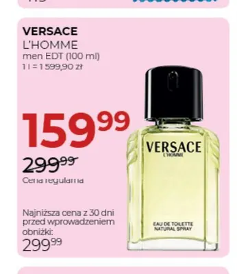 Woda toaletowa L'Homme Versace promocja w Drogerie Jawa