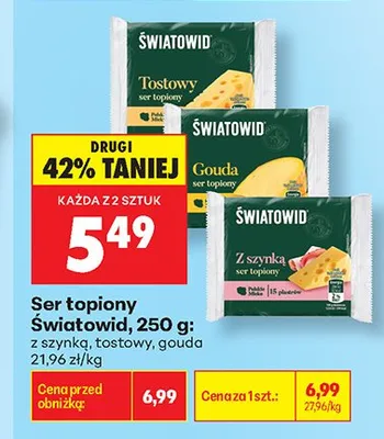 Ser topiony tostowy Światowid promocja w Biedronka