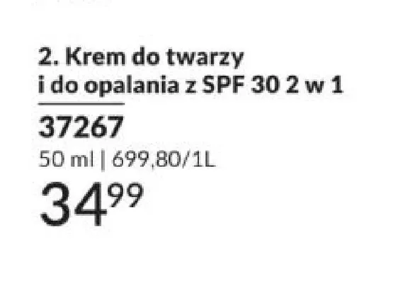 Krem do twarzy i do opalania z SPF 30 2 w 1 Avon SK!N promocja w AVON