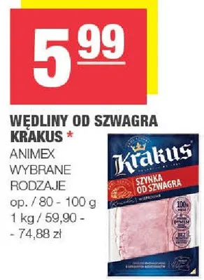 Wędliny od szwagra wybrane rodzaje promocja w SPAR