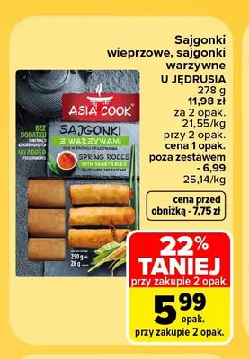 Sajgonki warzywne U Jędrusia promocja w Carrefour