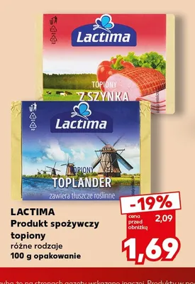 Produkt spożywczy topiony Toplander Lactima promocja w Kaufland