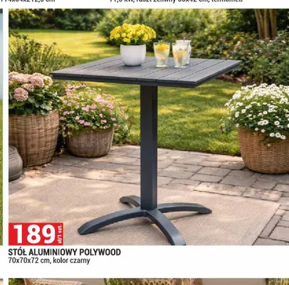 Stół aluminiowy Polywood promocja w Merkury Market