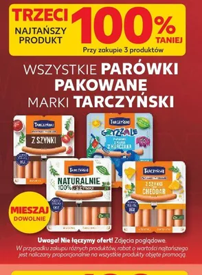 Parówki pakowane Tarczyński promocja w Kaufland