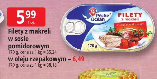 Filety z makreli w oleju rzepakowym Pêche Océan promocja w Leclerc