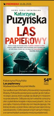 Książka Katarzyna Puzyńska Las papierowy Wydawnictwo Prószyński Media promocja w Empik