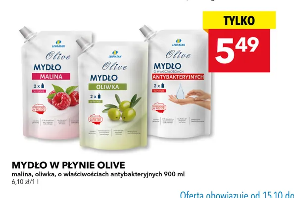 Mydło w płynie Olive oliwka promocja w LEWIATAN