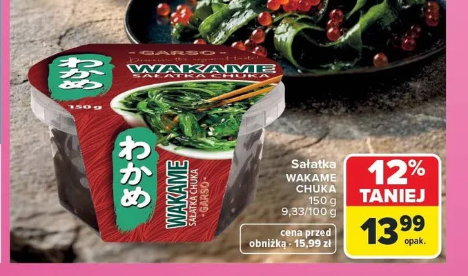 Sałatka Wakame Chuka Garso promocja w Carrefour