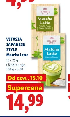 Matcha latte kokosowa Vitasia Japanese Style promocja w Lidl