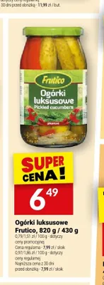 Ogórki luksusowe Frutico promocja w Twój Market