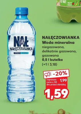 Woda mineralna Nałęczowianka delikatnie gazowana promocja w Kaufland