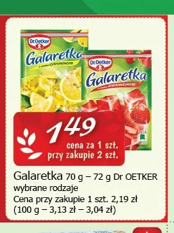 Galaretka cytrynowa Dr. Oetker promocja w CEZAR Delikatesy