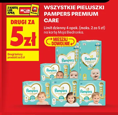 Pieluszki Pampers Premium Care promocja w Biedronka