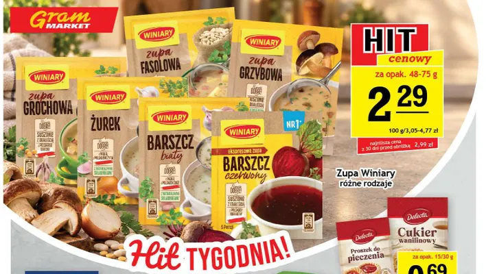 Zupa grochowa Winiary promocja w Gram Market