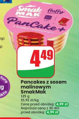 Pancakes z sosem malinowym SmakMak promocja w Dino