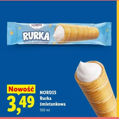 Lody Rurka śmietankowa Nordis promocja w Lidl