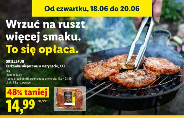 Karkówka wieprzowa w marynacie promocja w Lidl