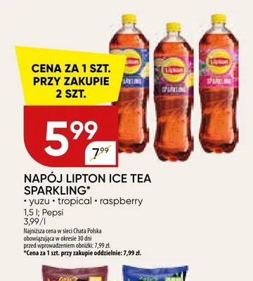 Napój Lipton Ice Tea Sparkling Tropical promocja w Chata Polska