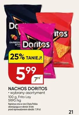 Nachos Doritos promocja w Chata Polska