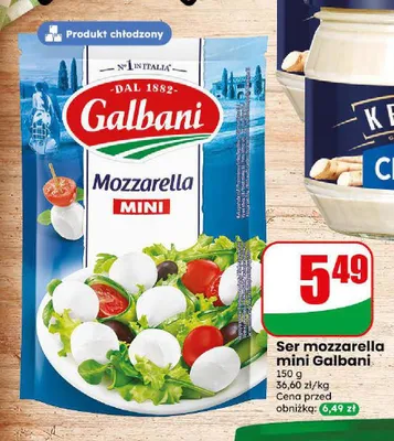 Ser mozzarella mini Galbani promocja w Dino