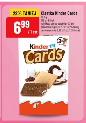 Ciastka Kinder Cards promocja w POLOmarket