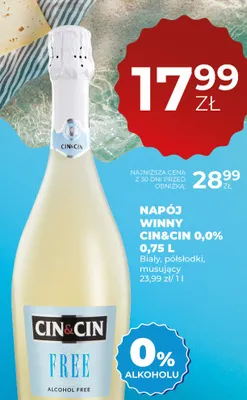 Napój winny Cin&Cin Free promocja w Duży Ben