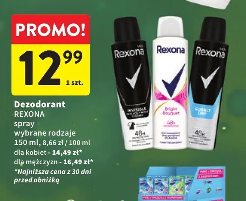 Dezodorant spray wybrane rodzaje dla kobiet, dla mężczyzn promocja w Intermarche