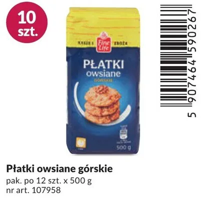 Płatki owsiane górskie promocja w Makro