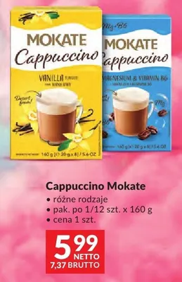 Cappuccino Mokate różne rodzaje promocja w Makro