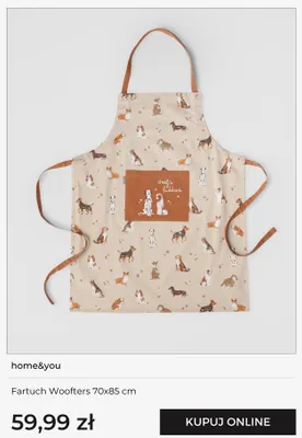 Fartuch kuchenny Woofters Home & You promocja w home&you